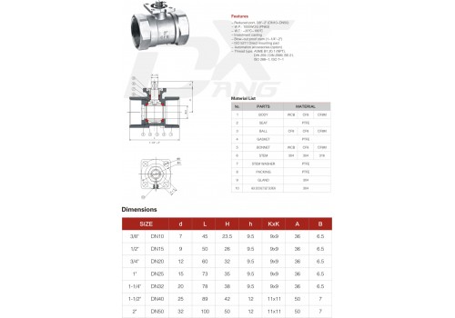 1-PC BALL VALVE THREAD END DIRECT MOUNTING PAD 1-PC BALL VALVE THREAD END DIRECT MOUNTING PAD